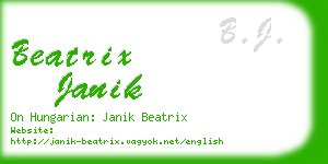 beatrix janik business card